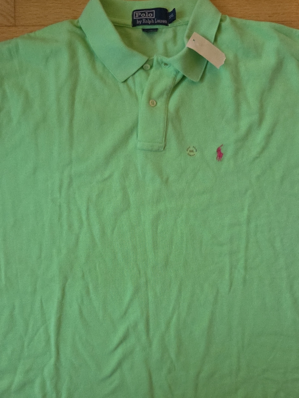 Polo Ralph Lauren Men's Classic Fit Mesh Polo Shirt Mint Green Pink Pony XXL NWT